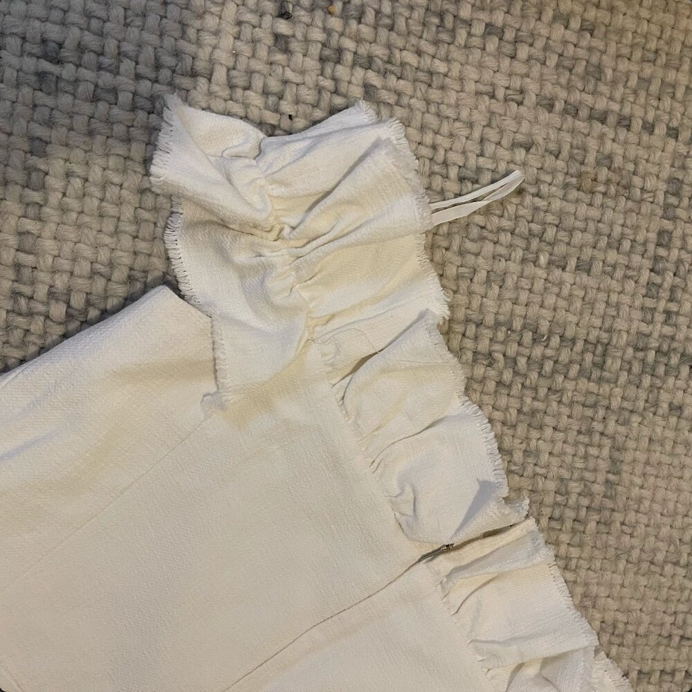 Rebecca Taylor Fringed Off-The-Shoulder Dress - Picture 6 of 6